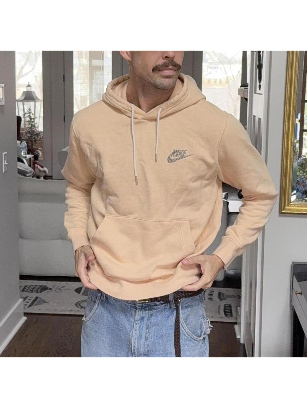 🍑 Nike Peach Logo Hoodie — Small